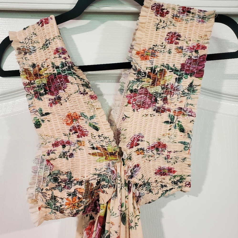 SMALL - Zara Long Flowery Dress (multiple ways to way)